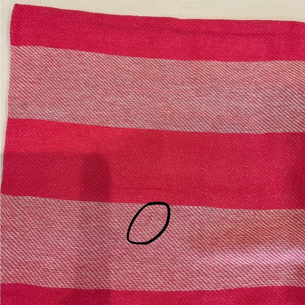 Victoria's Secret Fringe Striped Beach Blanket Throw in Pink